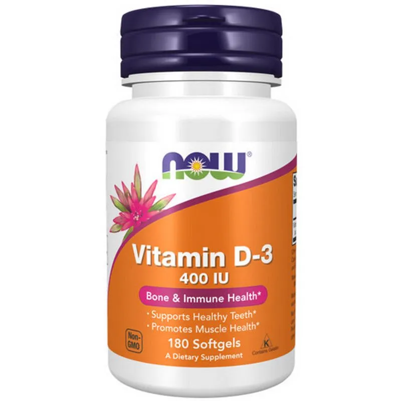 Vitamina D-3 400 Ui 180 Softgels Até Agora Alimentos