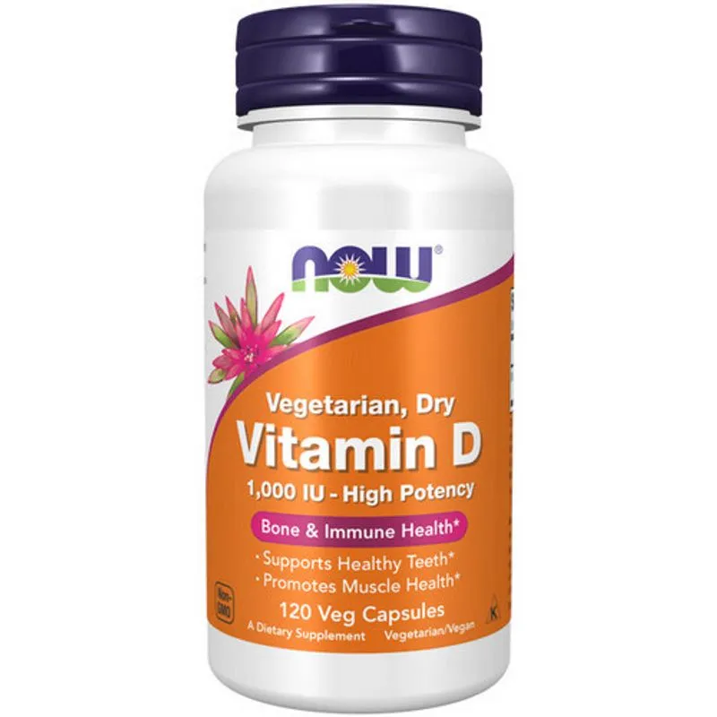 Vitamina D 1000 Ui 120 Cápsulas Vegetais Até Agora Alimentos