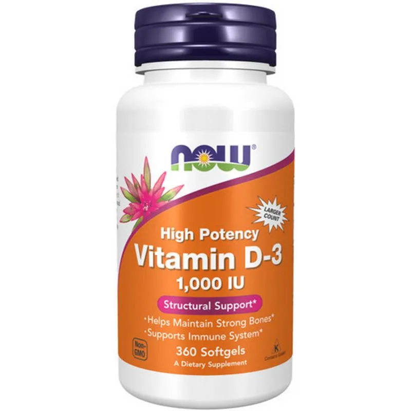 Vitamina D-3 1.000 Ui 360 Softgels Now Foods