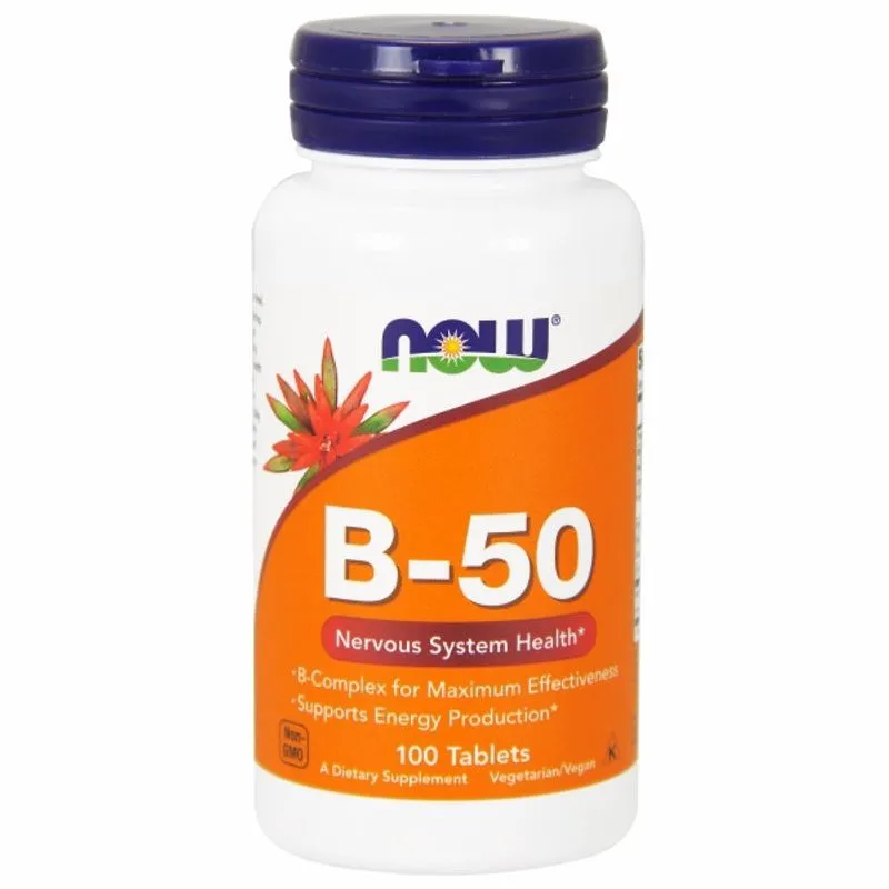 Vitamina B-50 100 Comprimidos Da Now Foods (pacote Com 4)