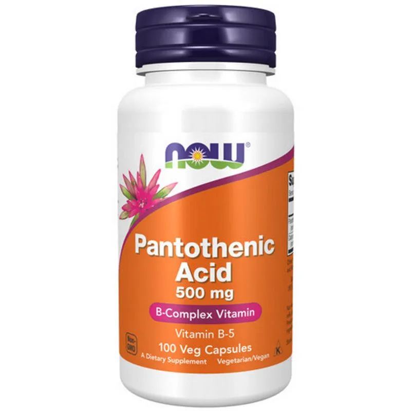 Ácido Pantotênico 500 Mg 100 Tampas Até Agora Alimentos