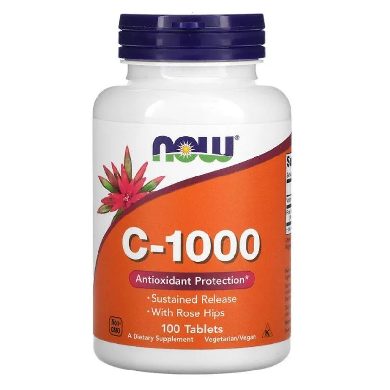 Vitamina C, 1000mg , 100 Comprimidos, Now