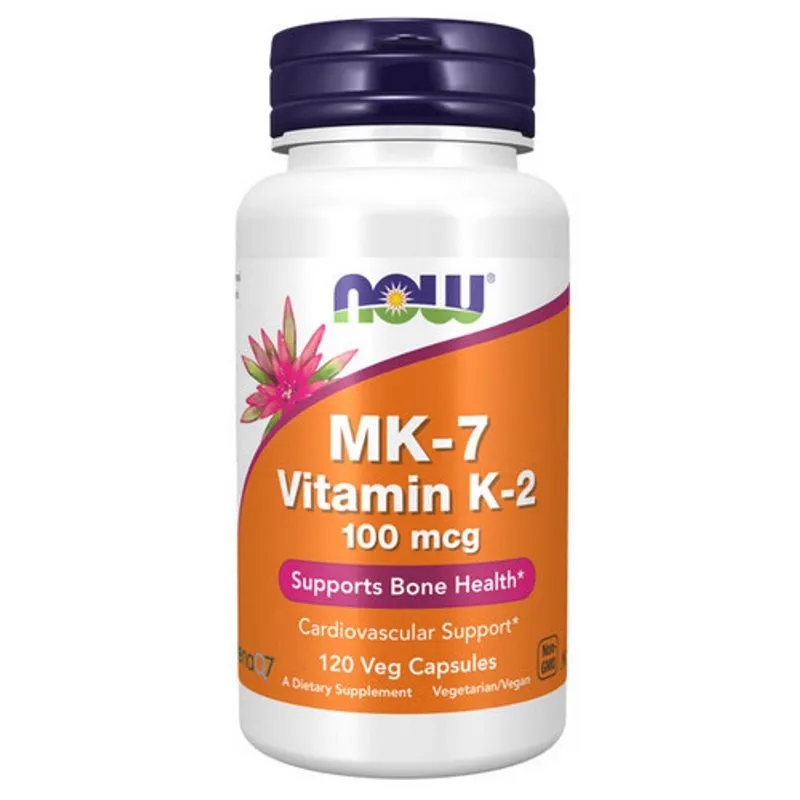 Mk-7 Vitamina K-2 100 Mcg 120 Veg Caps Até Agora Alimentos