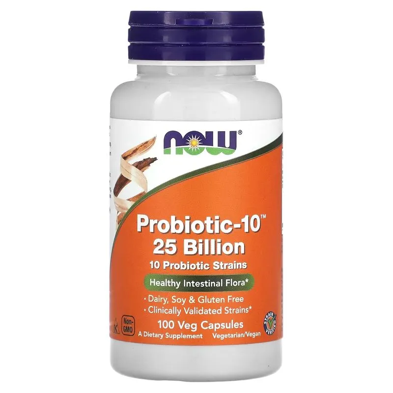 PROBIOTIC-10 Probiótico 25 BILLION (100 Vcaps) Now Foods