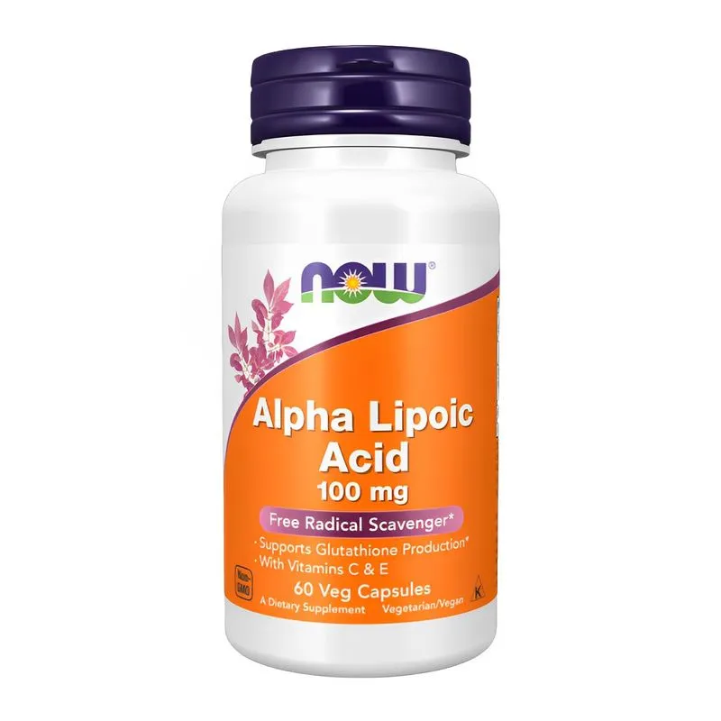 Ácido Alfa Lipoico 100 Mg Now Foods 60 Cáps Importado