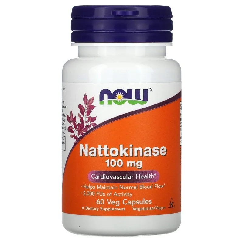 Nattokinase 100mg Now Foods - 60 Cápsulas