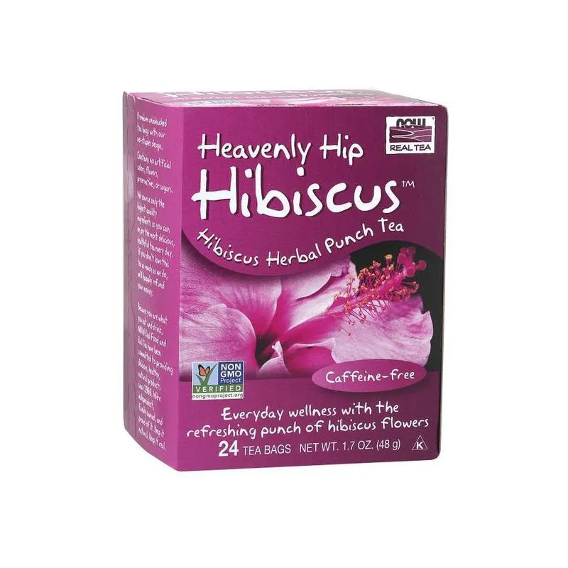 Chá Heavenly Hip Hibiscus 24 Sachês - Now Real Tea