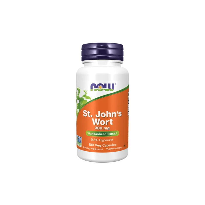 Erva De São João 300mg Now Foods 100 Cápsulas Vegetais
