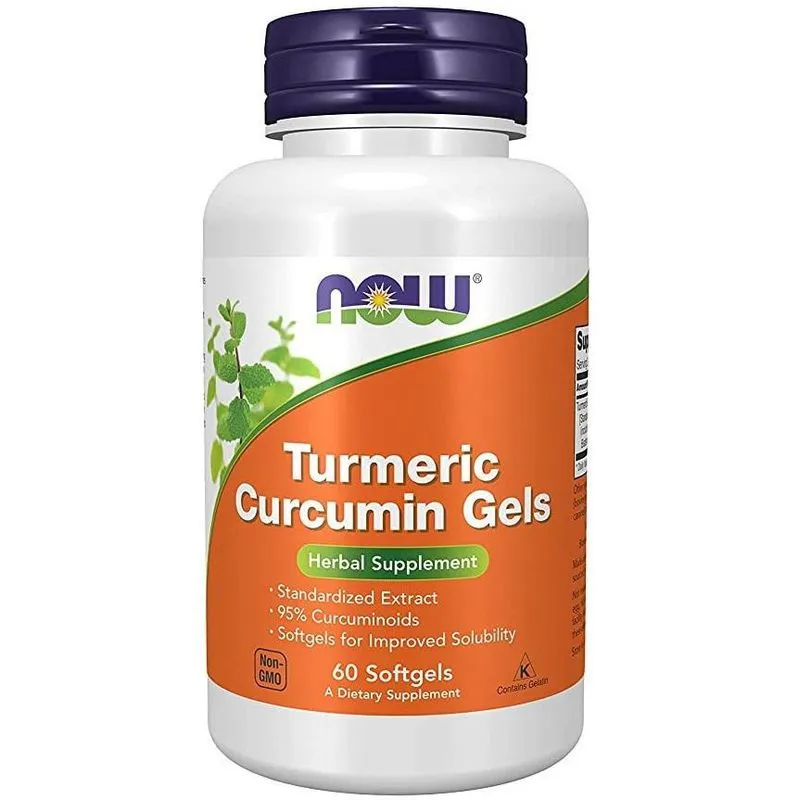 Turmeric Curcumin Gels Cúrcuma 475mg Now Foods - 60 Capsulas