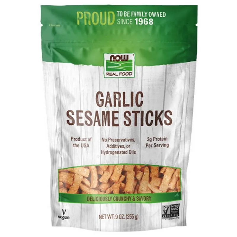 Sesame Sticks Alho 9 Oz Até Agora Alimentos