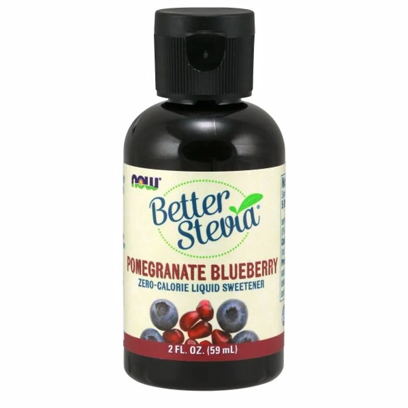 Melhor Stevia Liquid Sweetener Romã Blueberry 2 Fl Oz By Now Foods