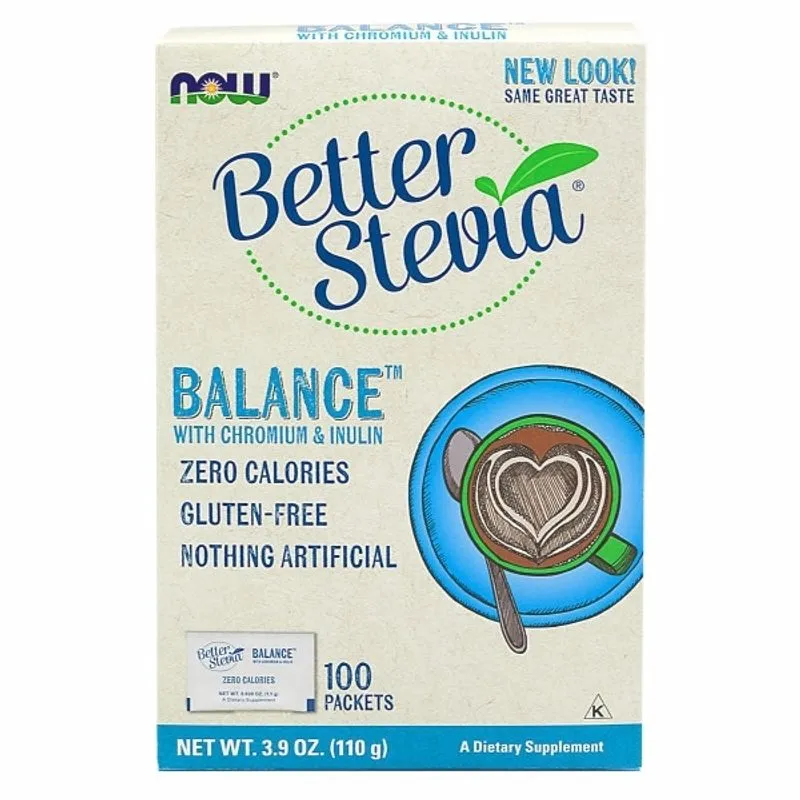Betterstevia Balance Chromium &amp; Inulin 100 Pkts Até Agora Alimentos