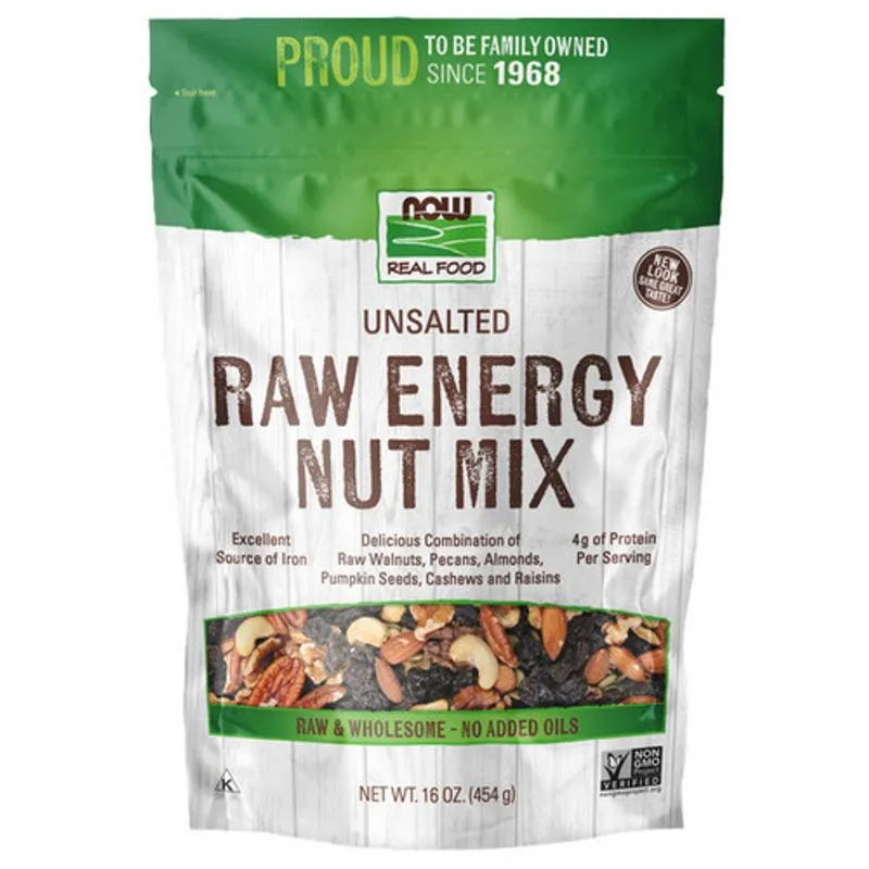 Raw Energy Nut Mix Sem Sal 16 Oz Até Agora Alimentos
