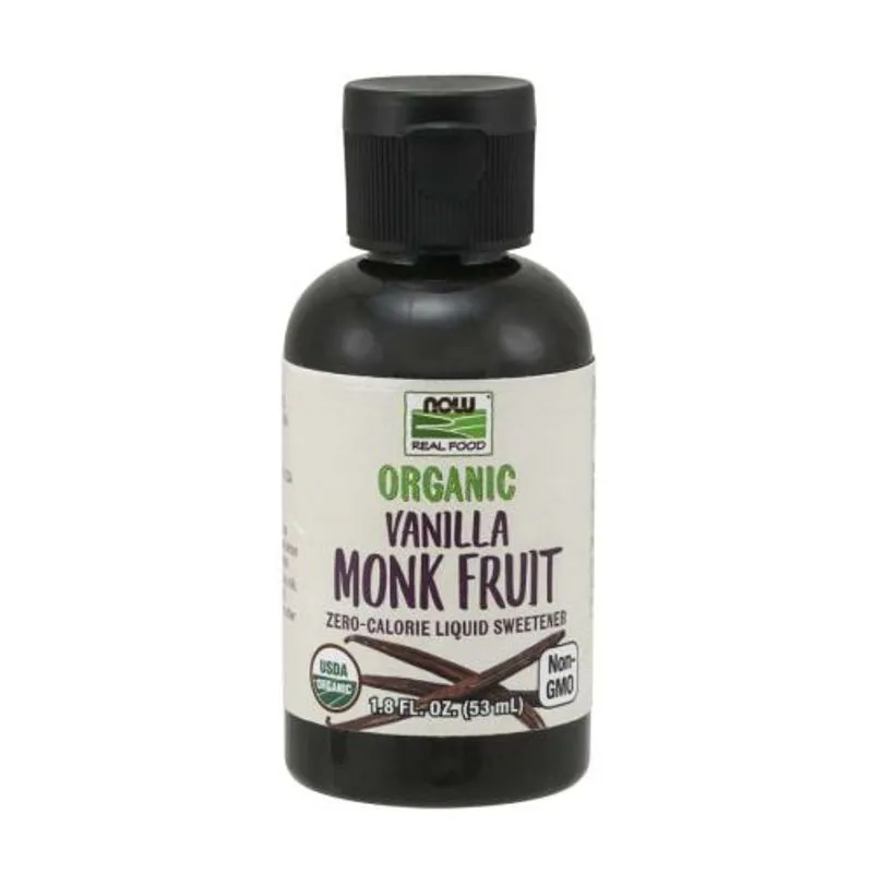 Fruta De Monge Líquida De Baunilha Orgânica 1,8 Onças Da Now Foods (pacote Com 4)
