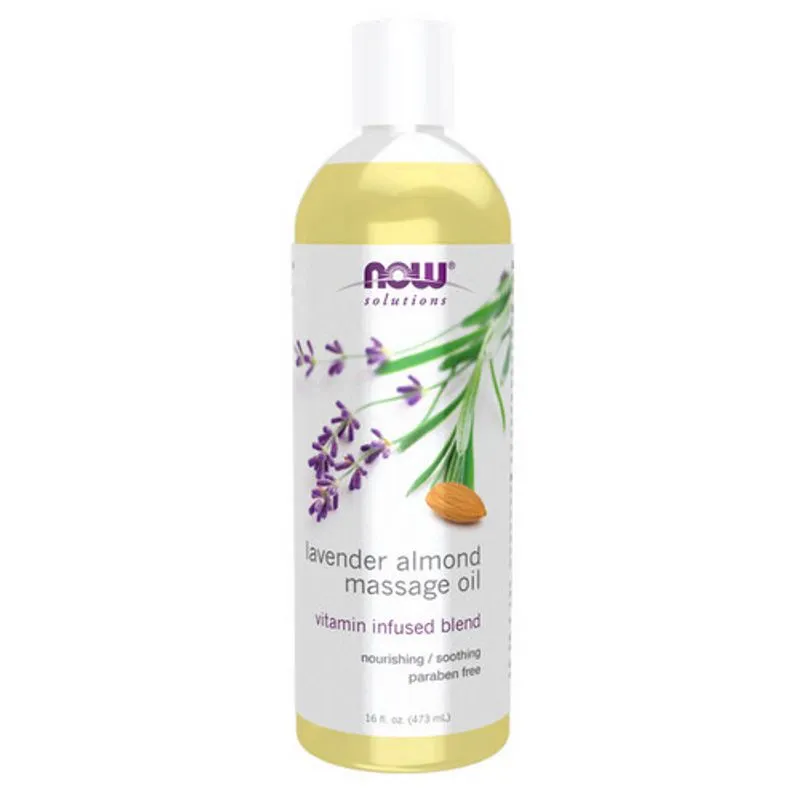 Óleo De Massagem De Amêndoa E Lavanda 16 Fl Oz Now Foods