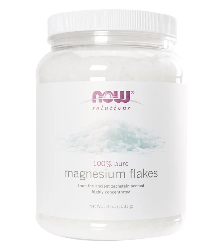 NOW 100% Pure Magnesium Flakes 54 oz
