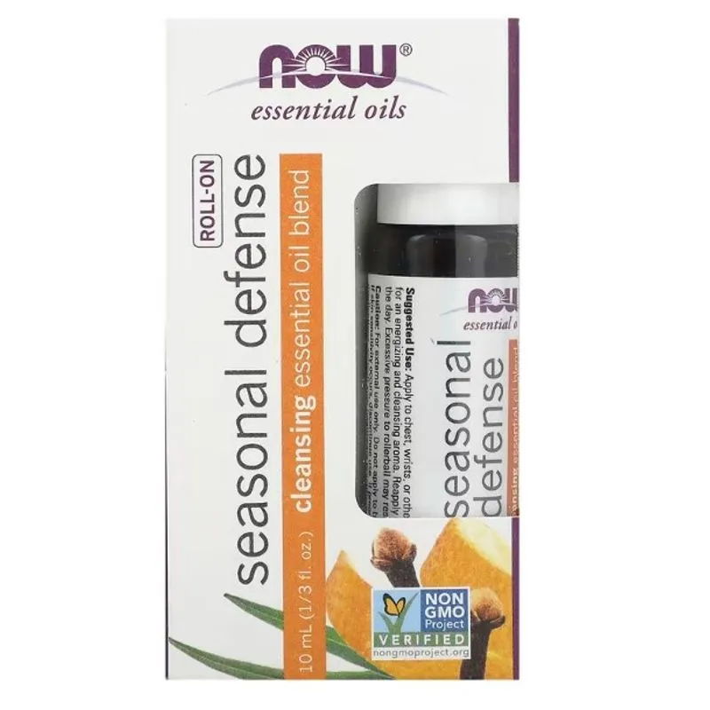 Óleos Essenciais, Roll-on De Defesa Sazonal, 10 Ml, Now