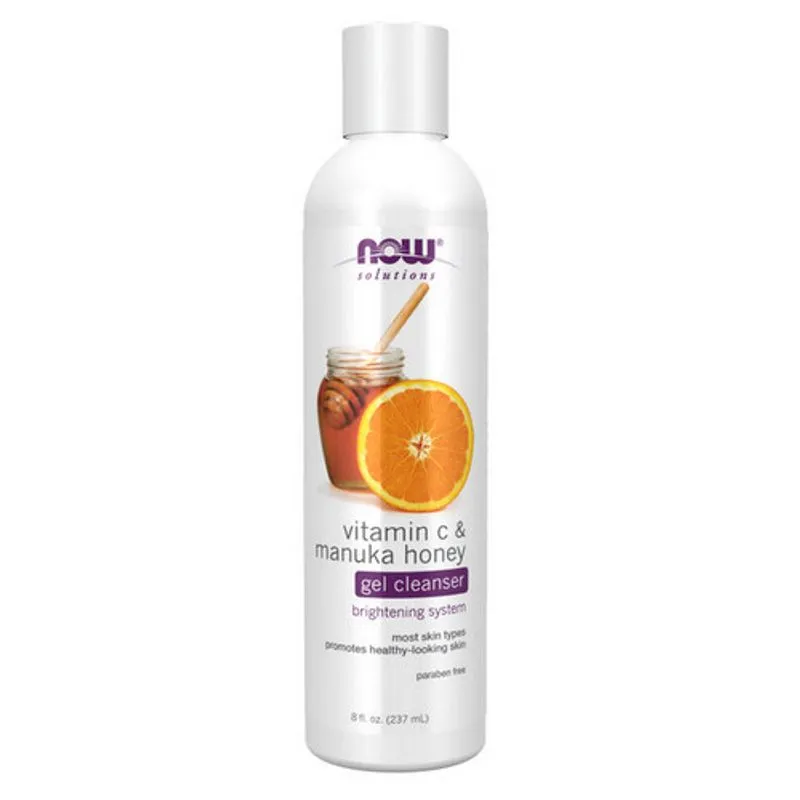 Vitamina C &amp; Manuka Honey Gel Cleanser 8 Oz By Now Foods