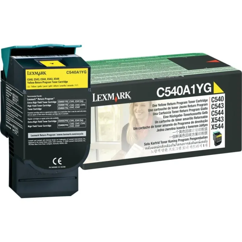 Cartucho de Toner Orig.lexmark C540A1YG Amarelo C540/C543/544