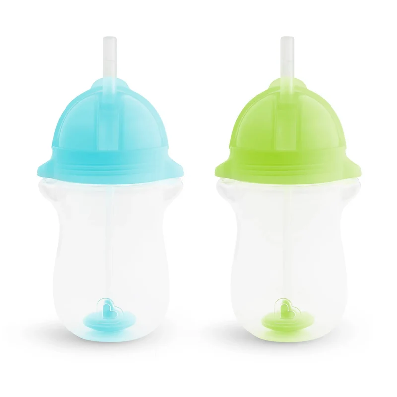 2pk Click Lock Weighted Straw Cup 20oz - Blue/Green Open Box