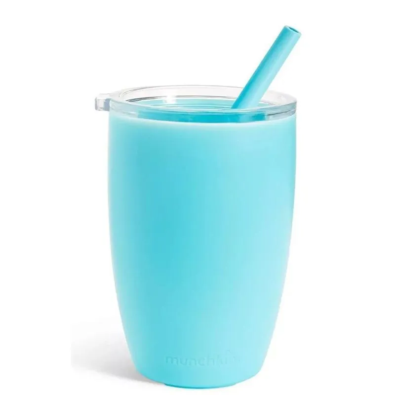 Copo Simple Clean Canudo +12meses 296ml Azul Munchkin
