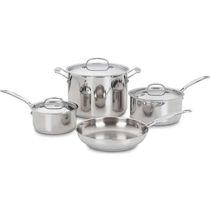 Jogo de Panelas Chefs Classic 7pc Cuisinart Aço Inox