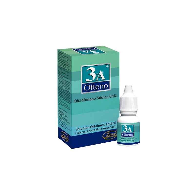 3-a Ofteno Solución Oftálmica 0.1 % Caja con Frasco con 5 Ml