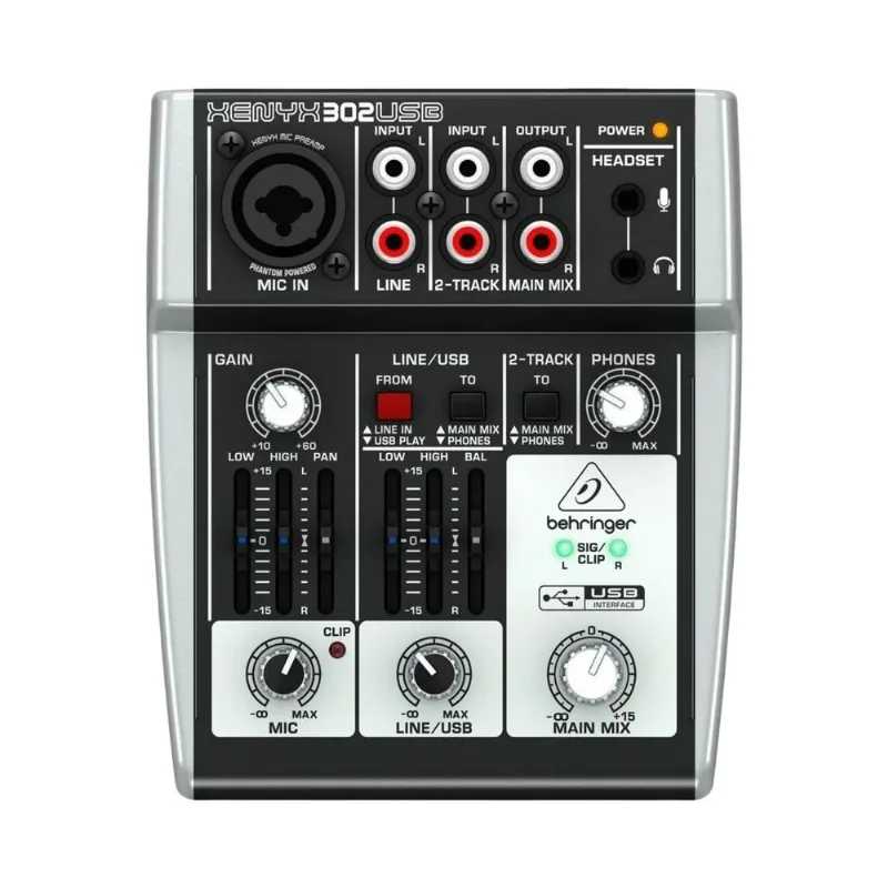 Consola Behringer 302USB Xenyx de mezcla XENYX 302USB