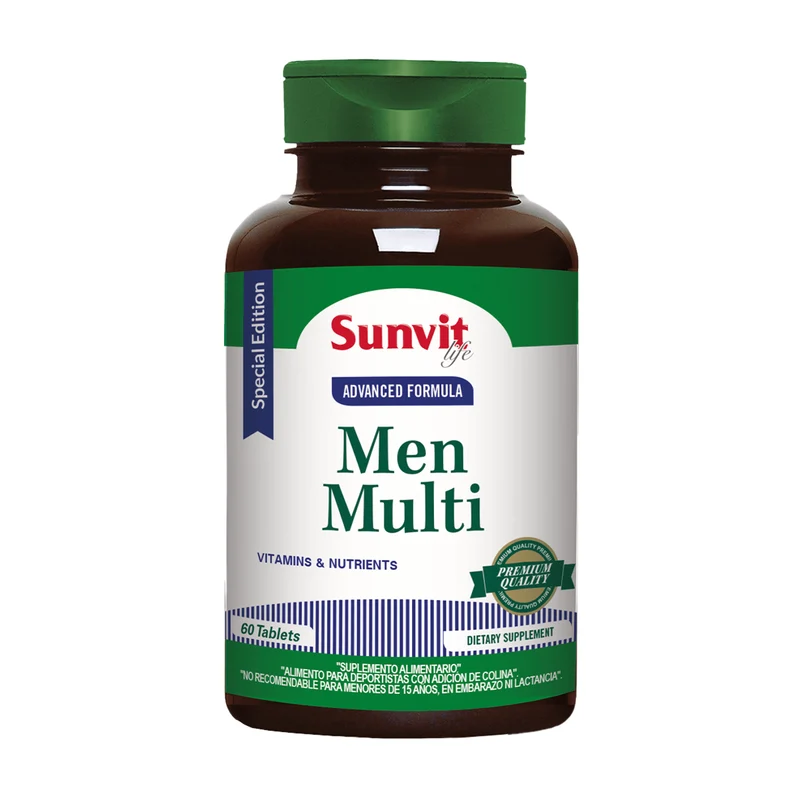 Multi Men (Special Edition) 60 tabs, Sunvit Life SIN SABOR