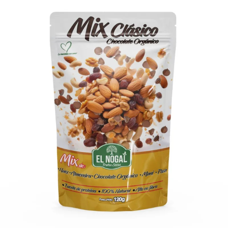 Mix Original Frutos Secos Con Chocolate Organico El Nogal 120GR
