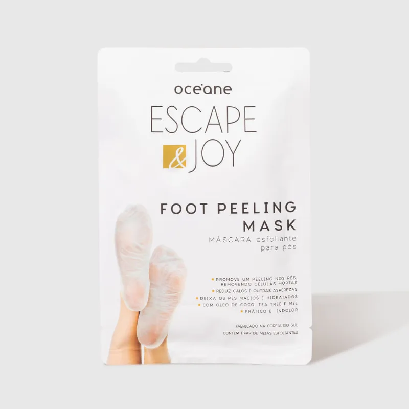 Máscara Esfoliante para Pés com Óleo de Coco - Foot Peeling Mask 1 Par