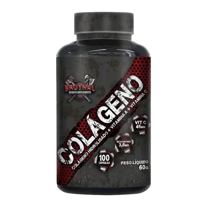 Colageno 100 Capsulas Bruthal Sports Sem Sabor 100 Capsulas