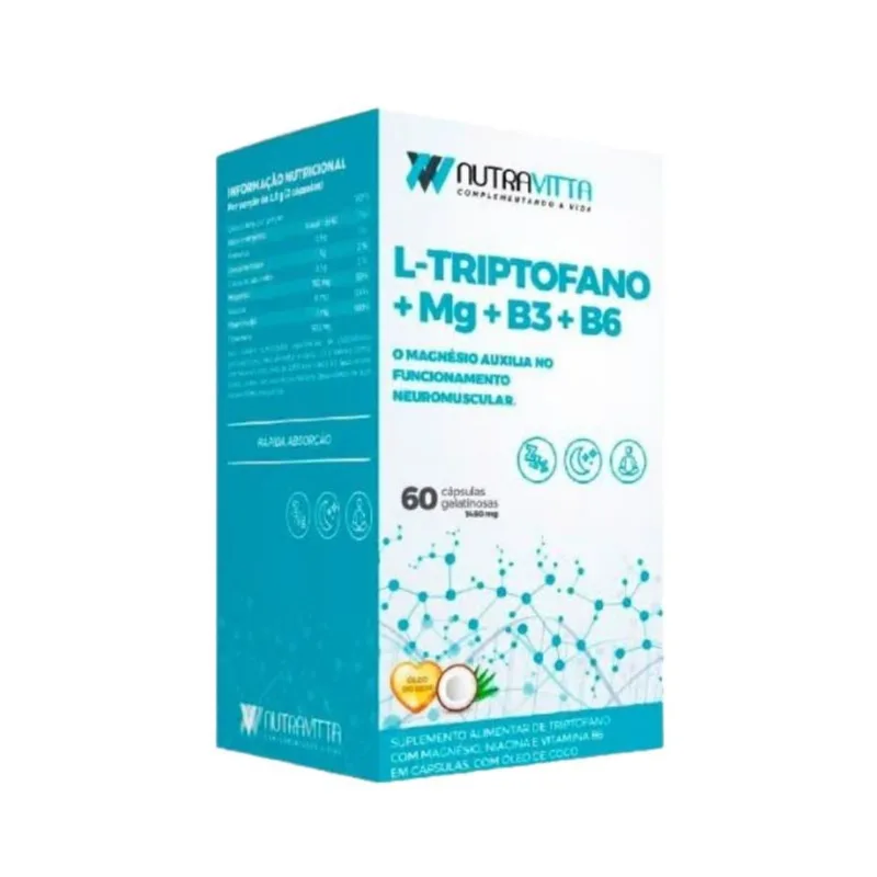 Nutravitta L-Triptofano + Magnésio + Vitaminas 60 Cápsulas NUTRA VITTA L-TRIPTOFANO+MAGNESIO+VITAMI