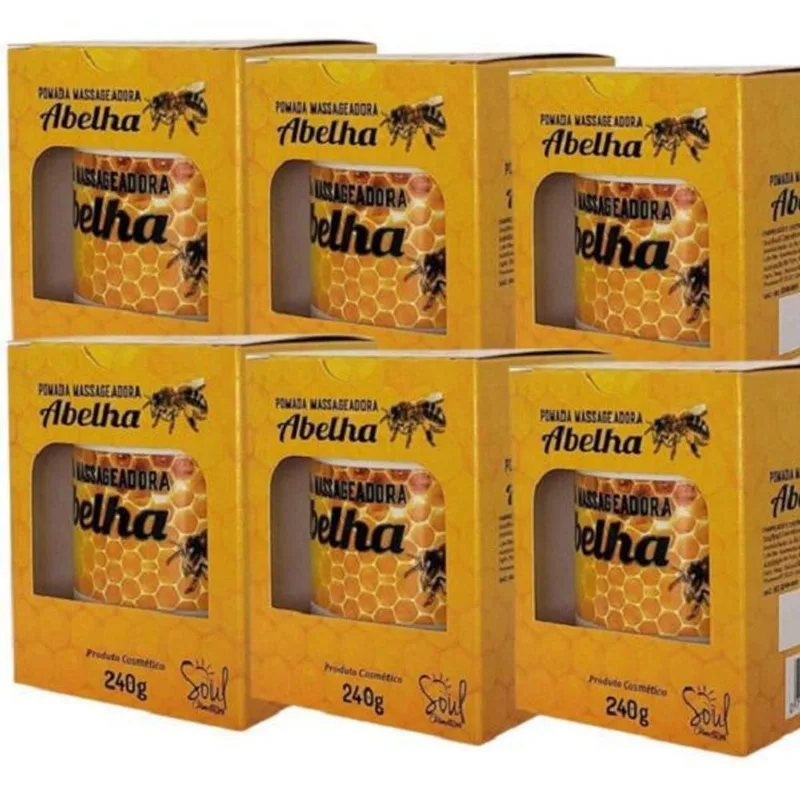 Kit De 6 Unidades Pomada Abelha 240g