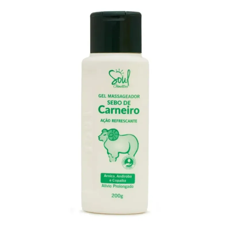 Gel Massageador Sebo de Carneiro 200g Soul Cosméticos