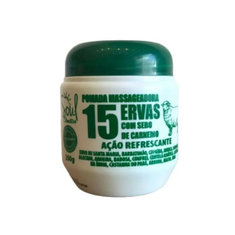 12 Unidades Pomada Massageadora 15 Ervas 250g Soul