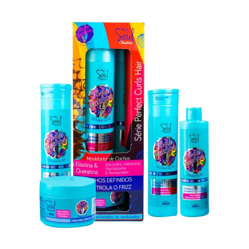 Kit Capilar To De Cachos 4 Passos Soul Cosméticos