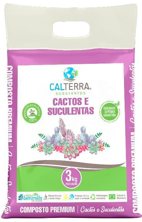 COMPOSTO PREMIUM CACTOS E SUCULENTAS 3KG