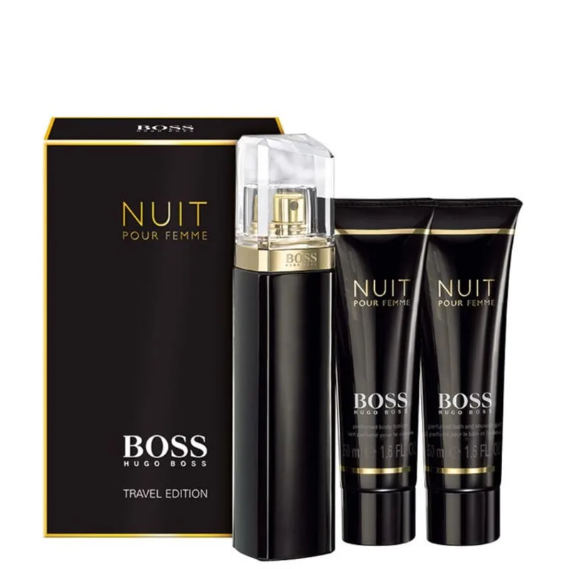 Hugo Boss Kit Nuit Feminino (eau De Parfum 75ml + Loção Corporal 50ml + Gel De Banho 50ml)