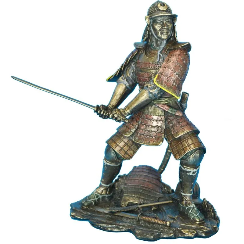 Samurai Decorativo com Espada em Resina 21 Cm
