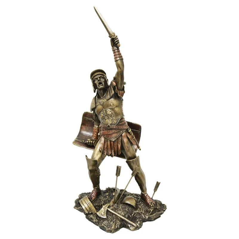 Estátua em Resina Guerreiro Romano 33 cm