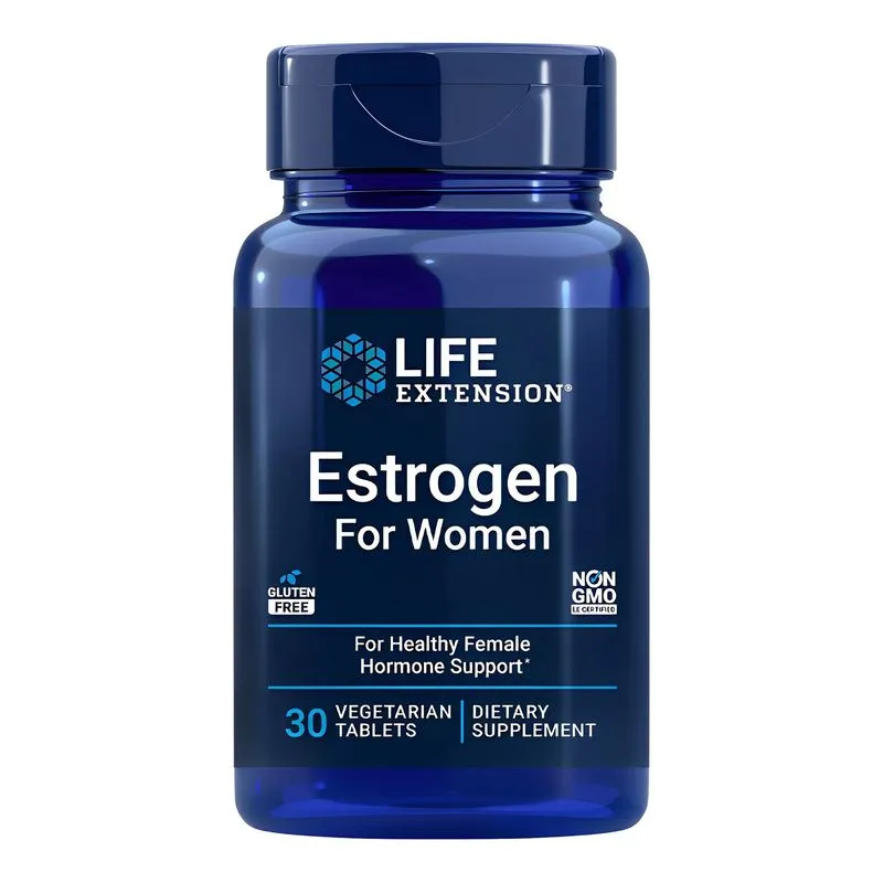 Life Extension, Estrogênio Para Mulheres, 30 Comprimidos Veg