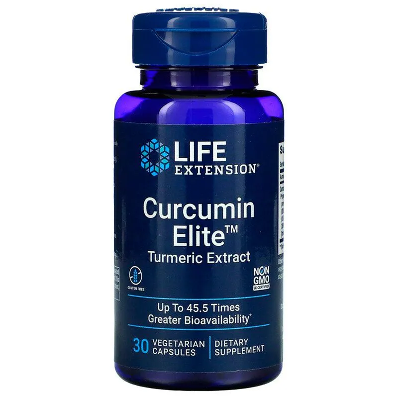 Curcumin Elite, Extrato de Cúrcuma, 30 Cáps, Life Extension