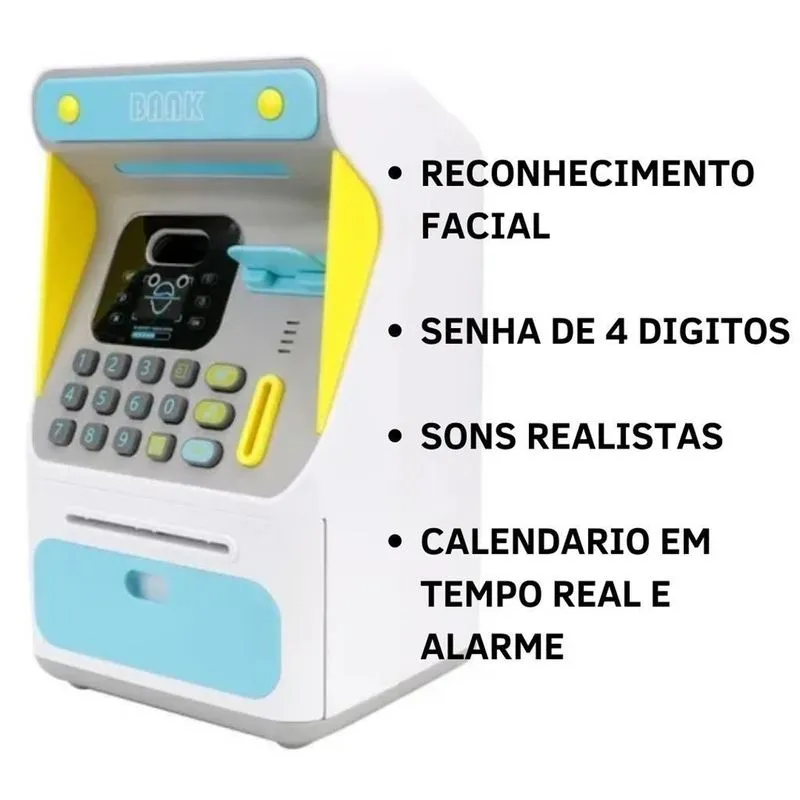 Cofrinho Eletrônico Porquinho Digital Personalizado Moeda