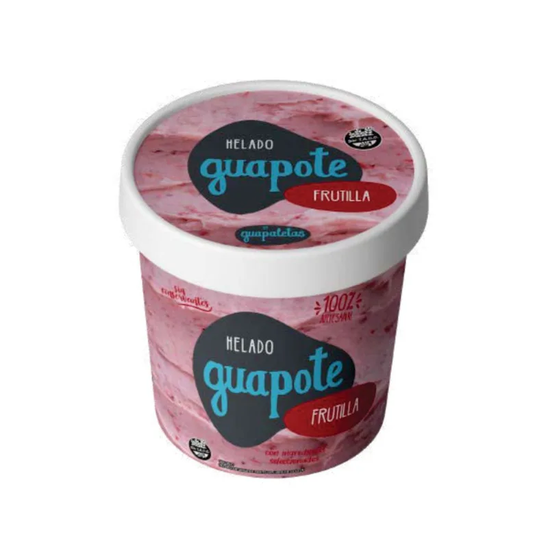 Helado Guapote frutilla sin TACC 500 cc.