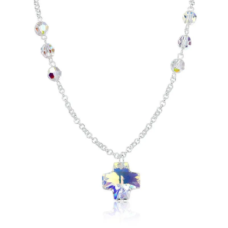 Colar Rosary Revestido Em Prata