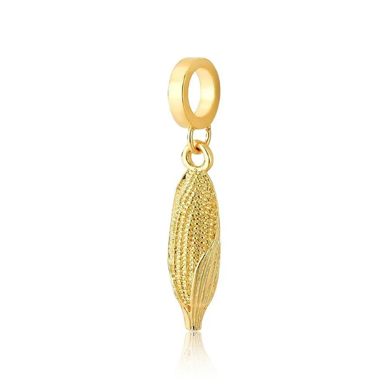 Charm Vl Agro Espiga De Milho Revestido Em Ouro