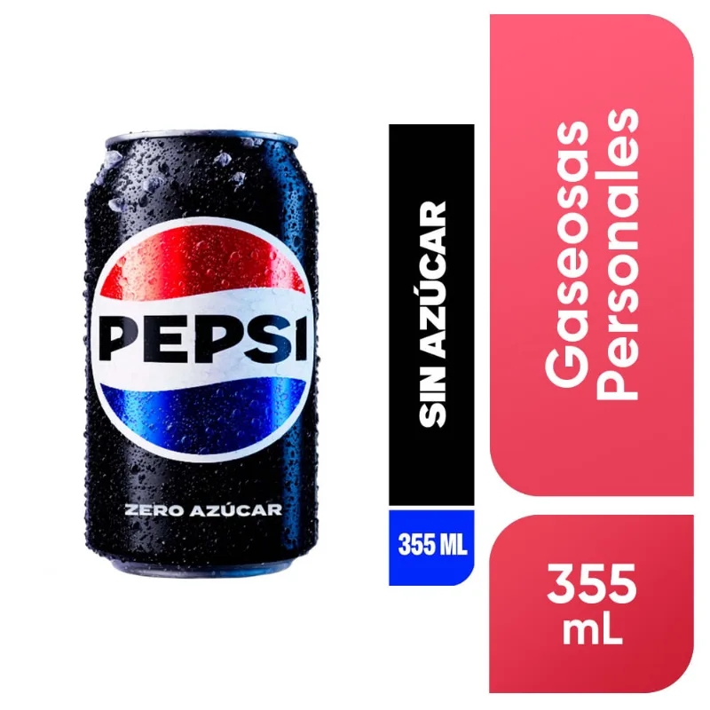 Gaseosa PEPSI Cola Black Lata 355ml