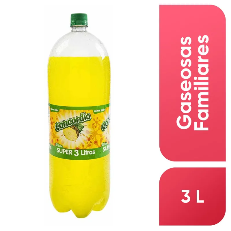 Gaseosa CONCORDIA Piña Botella 3L