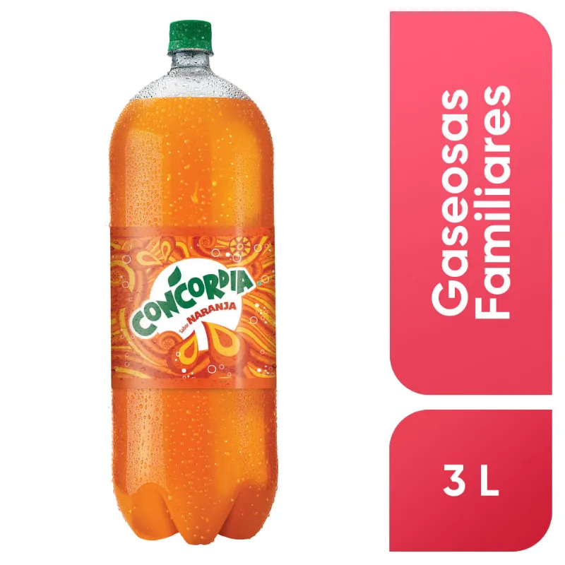 Gaseosa CONCORDIA Naranja Botella 3L